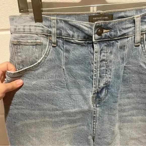 NWT Earnest Sewn Hi-rise Pleat Shorts Size 31 - Picture 2 of 13